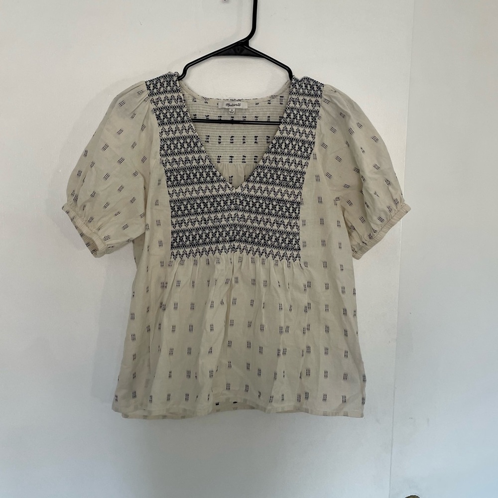 Madewell peasant style top